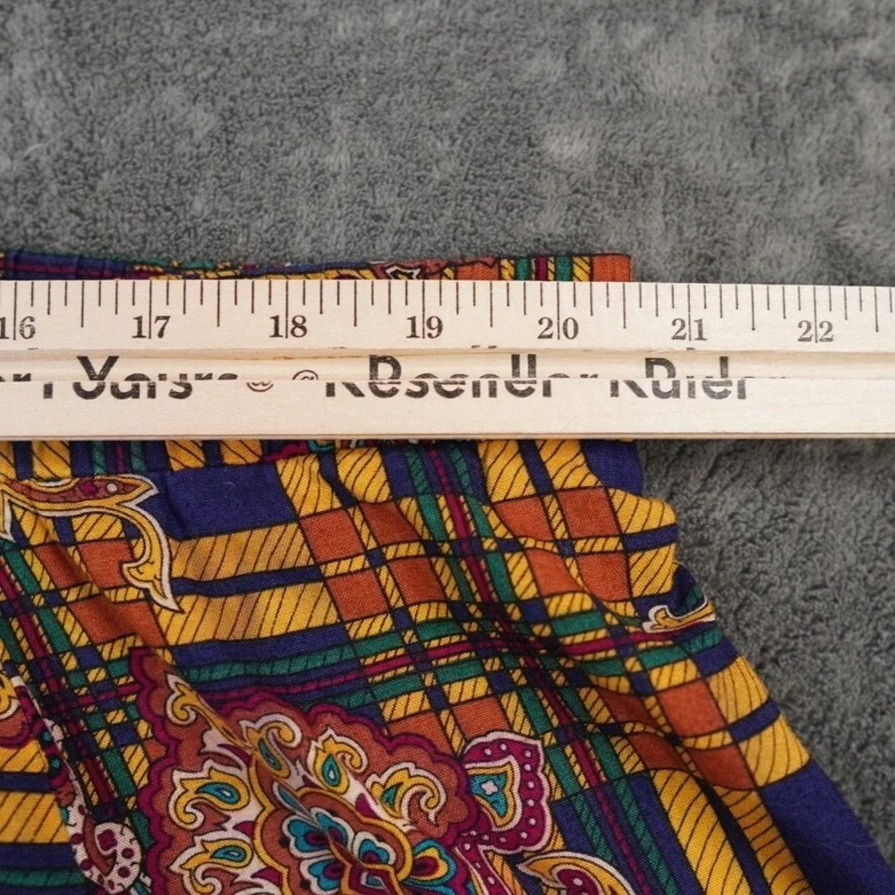 VTG Maggie McNaughton Skirt Women 41 Multicolor Square Boho Maxi Hippie Festival